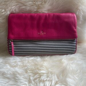 ♠️ kate spade hot pink and stripes convertible bag